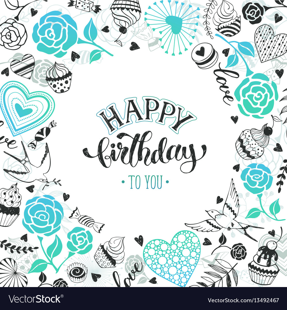 Happy birthday card Royalty Free Vector Image - VectorStock