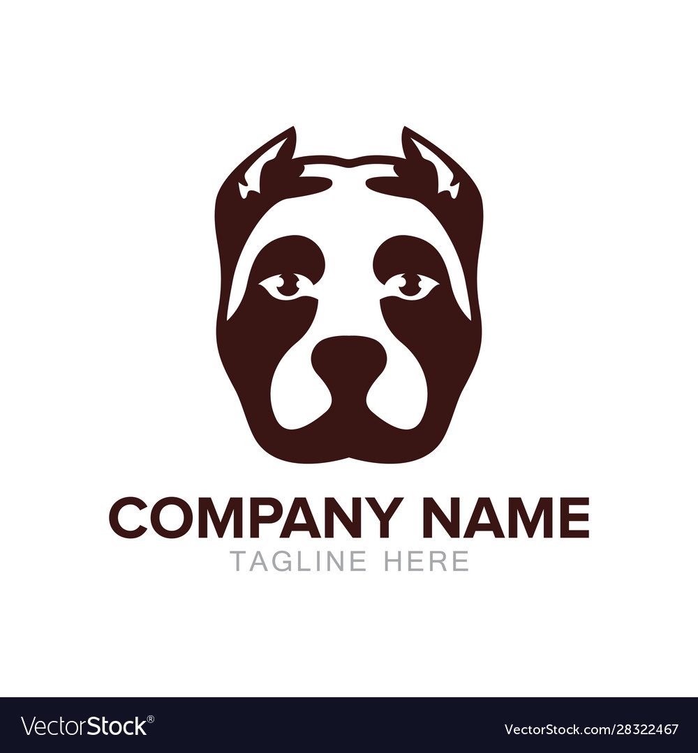 Head dog logo vector image Head dog logo