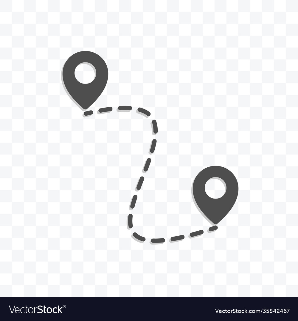 Map location icon isolated on transparent Vector Image