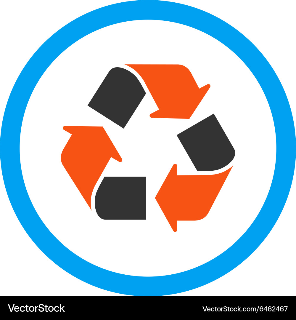 Recycle rounded icon Royalty Free Vector Image