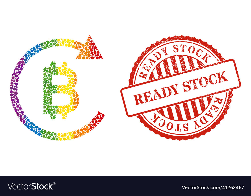 Scratched ready stock watermark and spectrum Vector Image