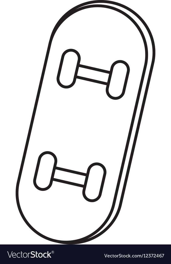 Skate board sport isolated icon