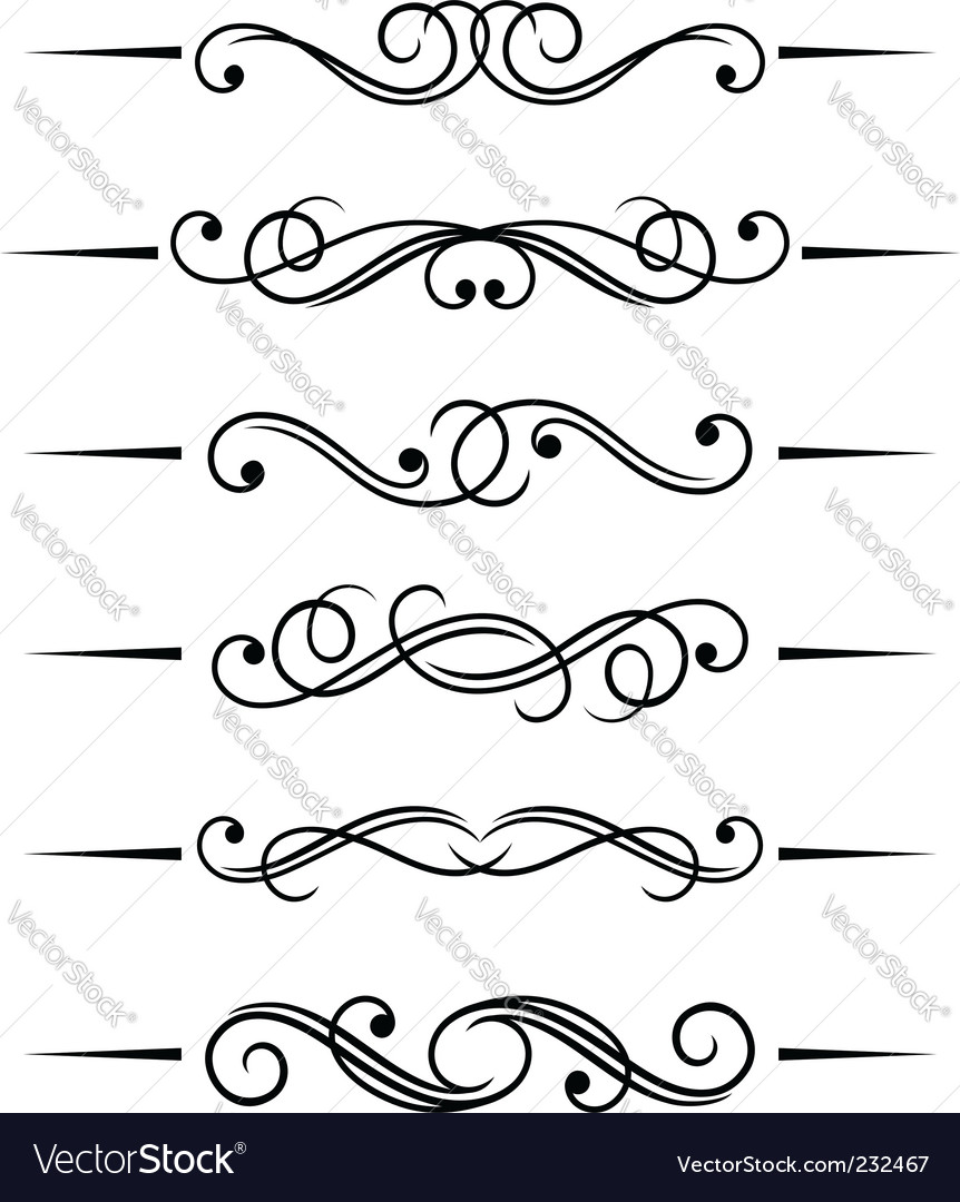 Swirl elements Royalty Free Vector Image - VectorStock