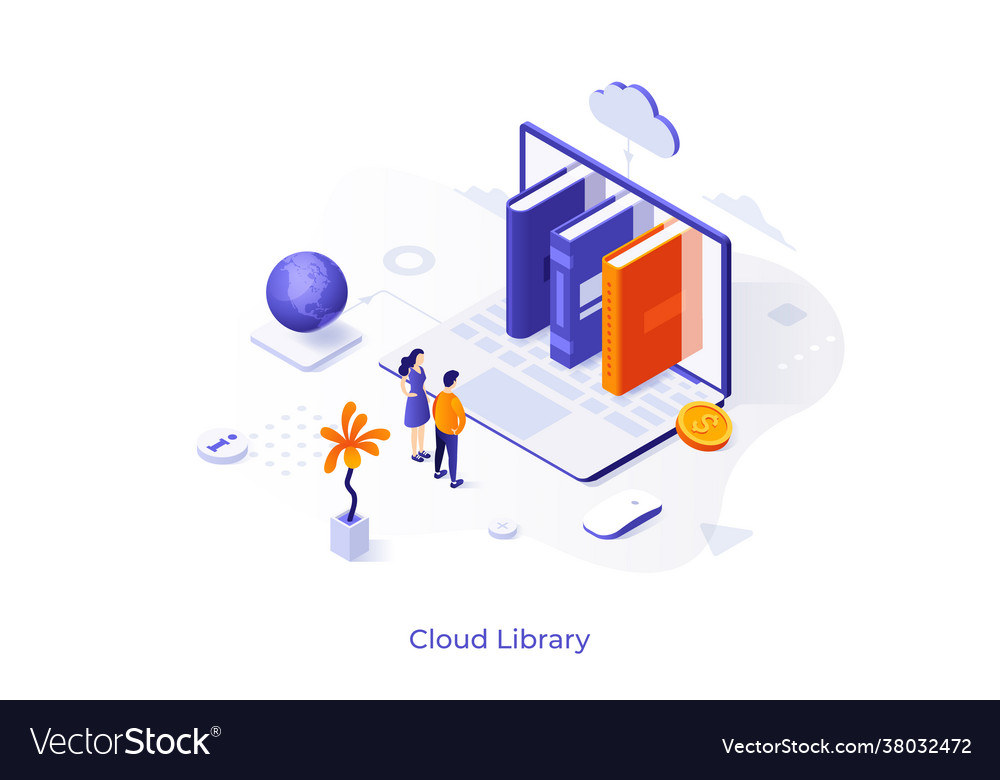 Isometric for website Royalty Free Vector Image