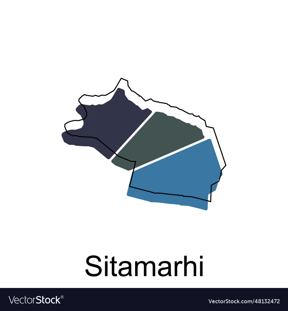 Sitamarhi map map of the india country borders Vector Image