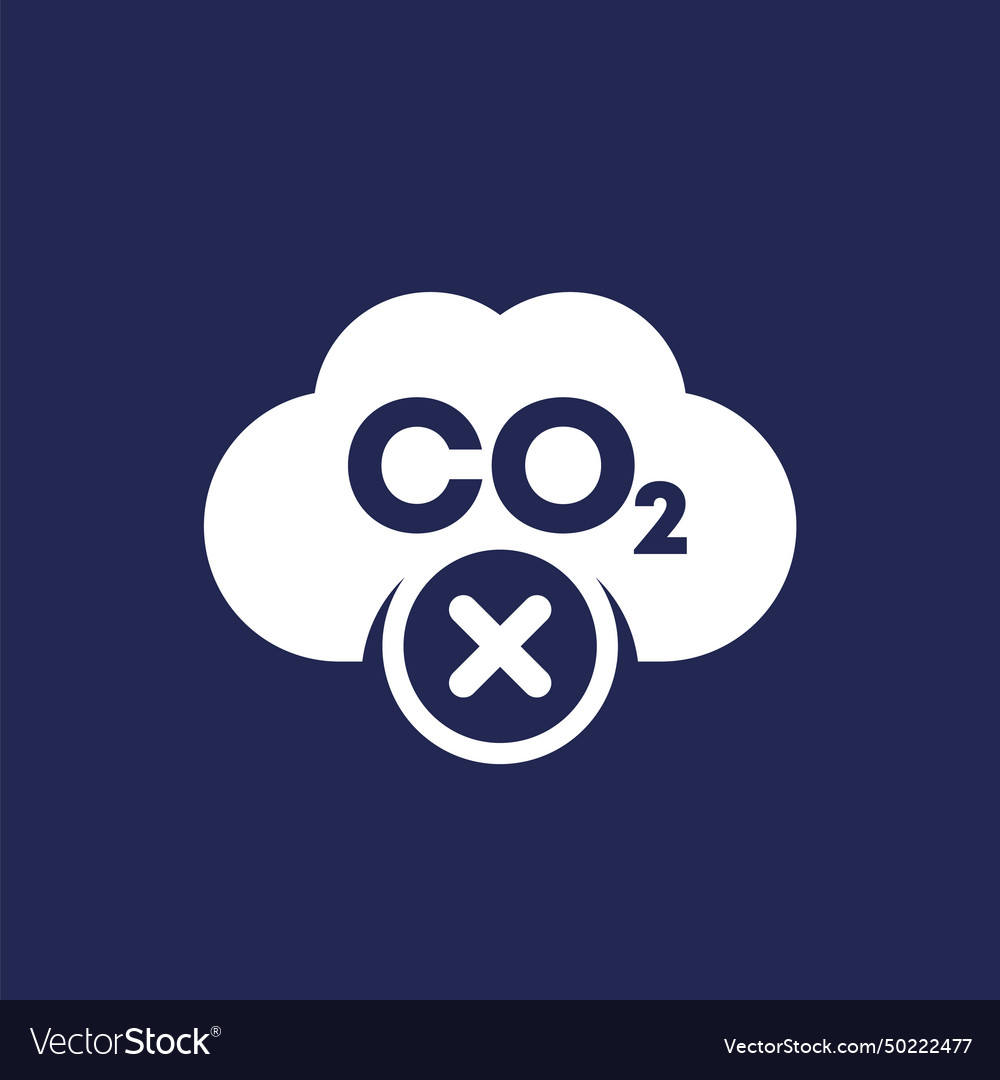 Ban carbon emissions no co2 gas icon Royalty Free Vector