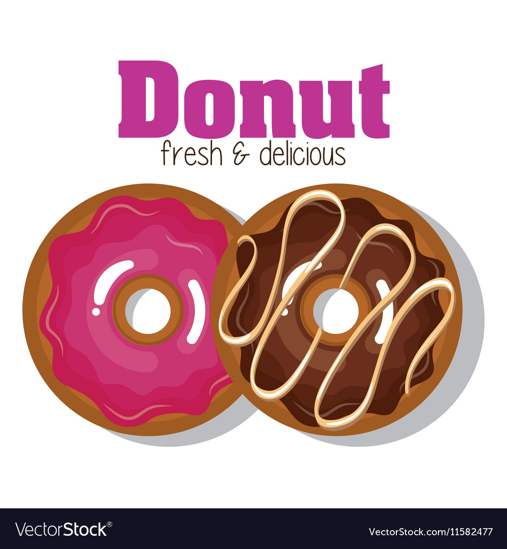 Delicious donuts bakery shop Royalty Free Vector Image