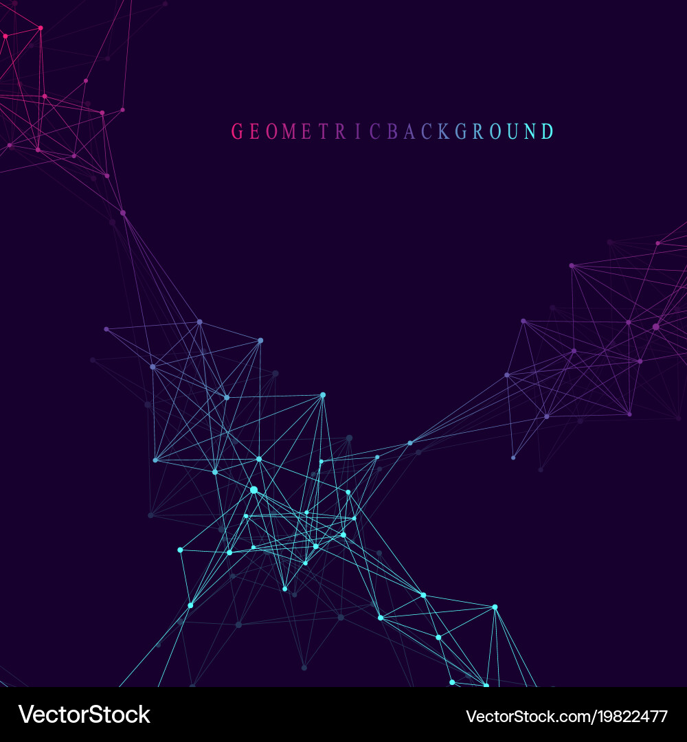 Geometric graphic background molecule Royalty Free Vector