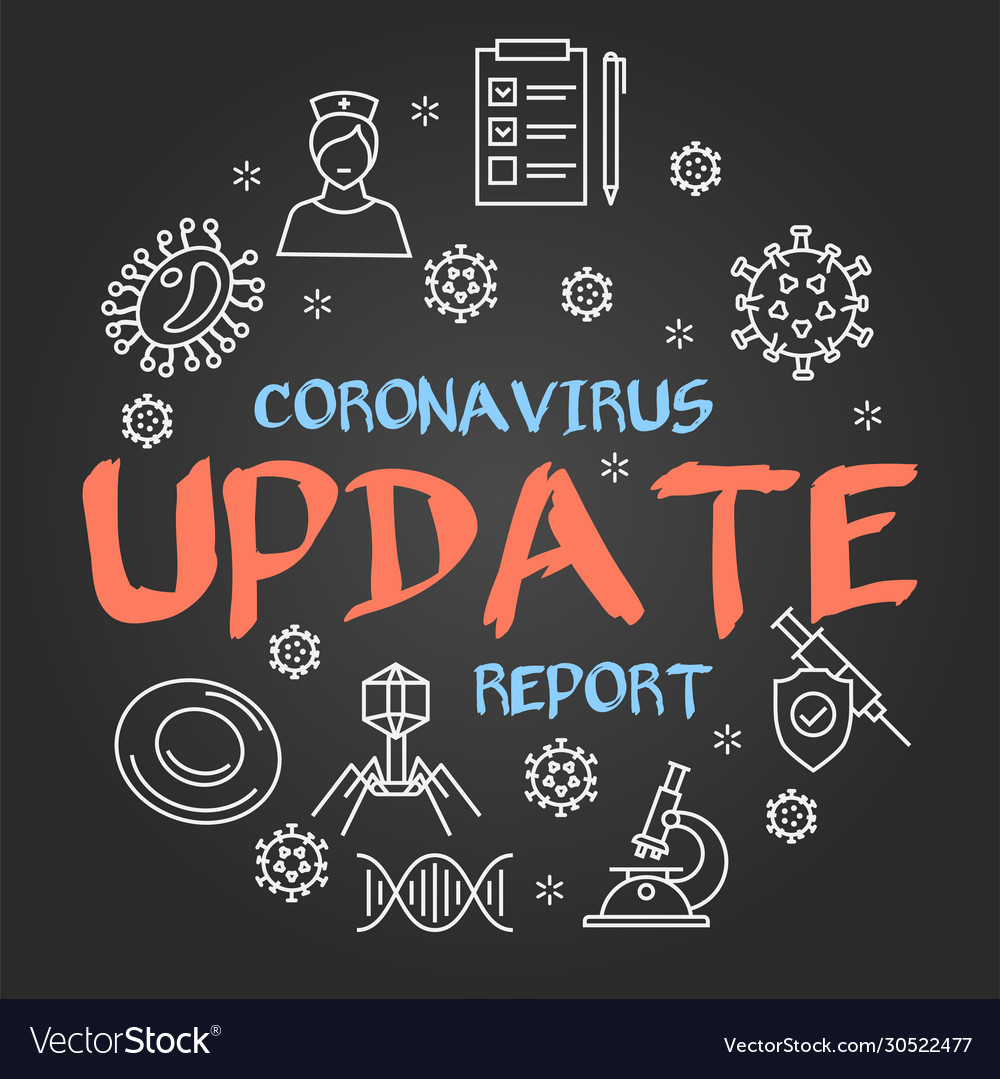 Linear concept coronavirus pandemic Royalty Free Vector