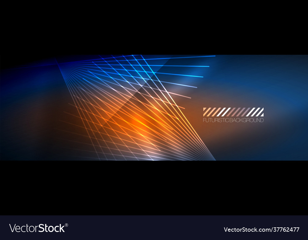 Neon Dynamic Beams Abstract Wallpaper Royalty Free Vector