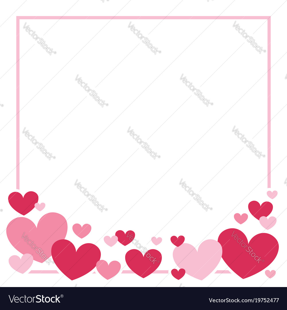 Download Valentines day heart border background Royalty Free Vector