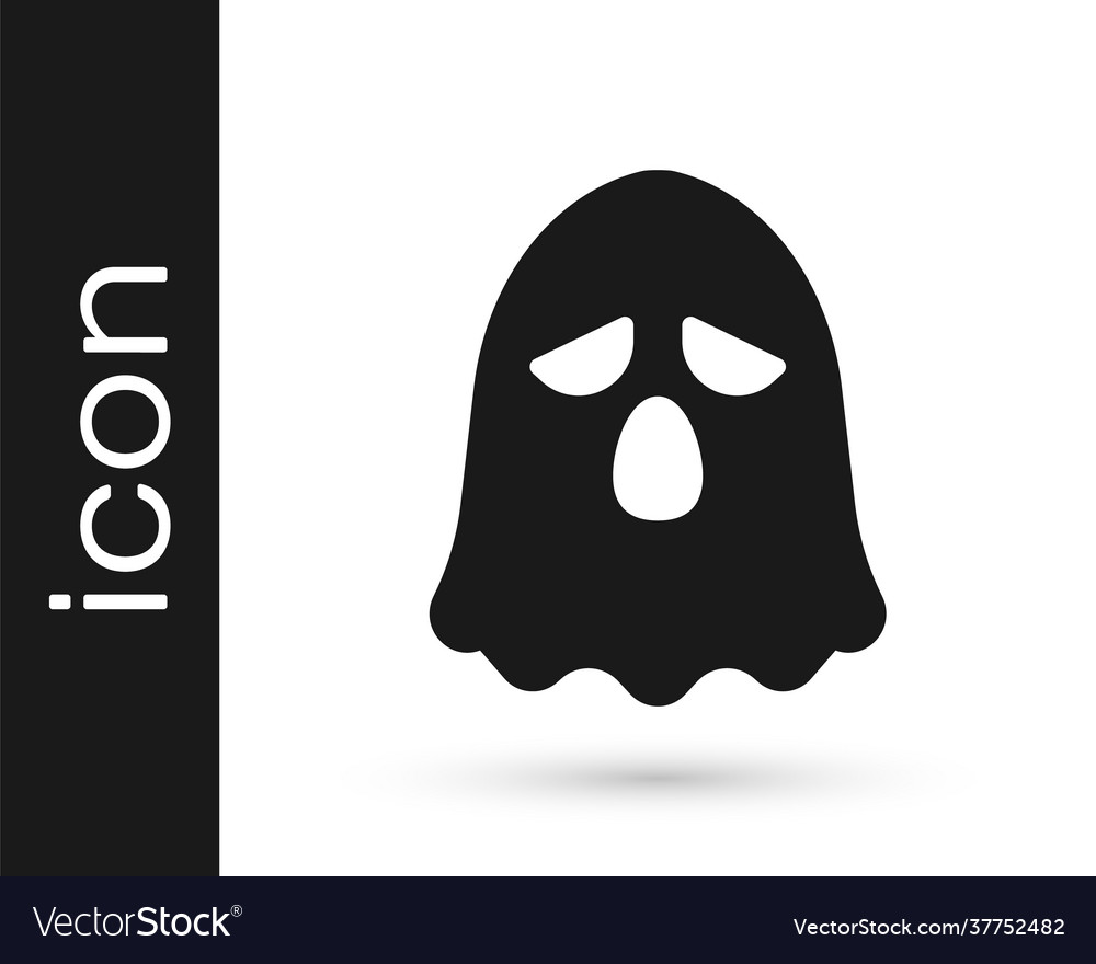 Black ghost icon isolated on white background Vector Image