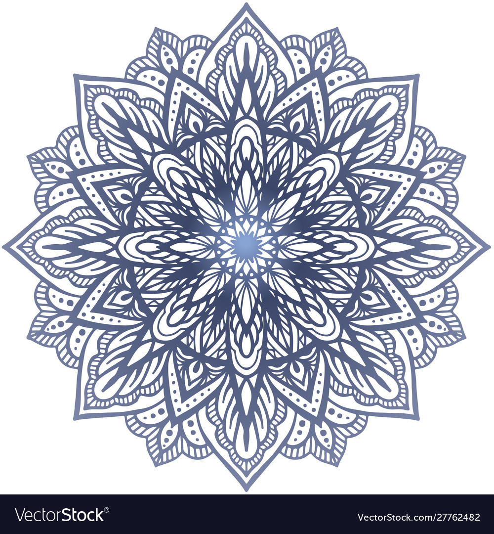 Boho mandala round gradient Royalty Free Vector Image