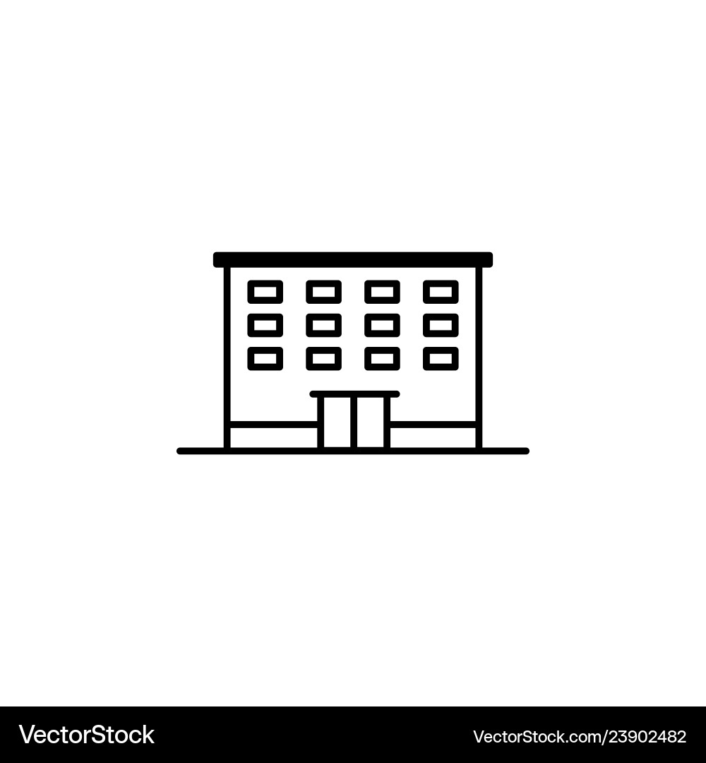 Building outline icon element of architecture Vector Image