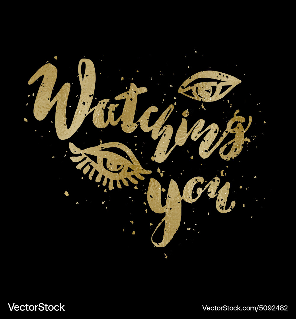 Calligraphic hand drawn ink lettering posterwatch Vector Image