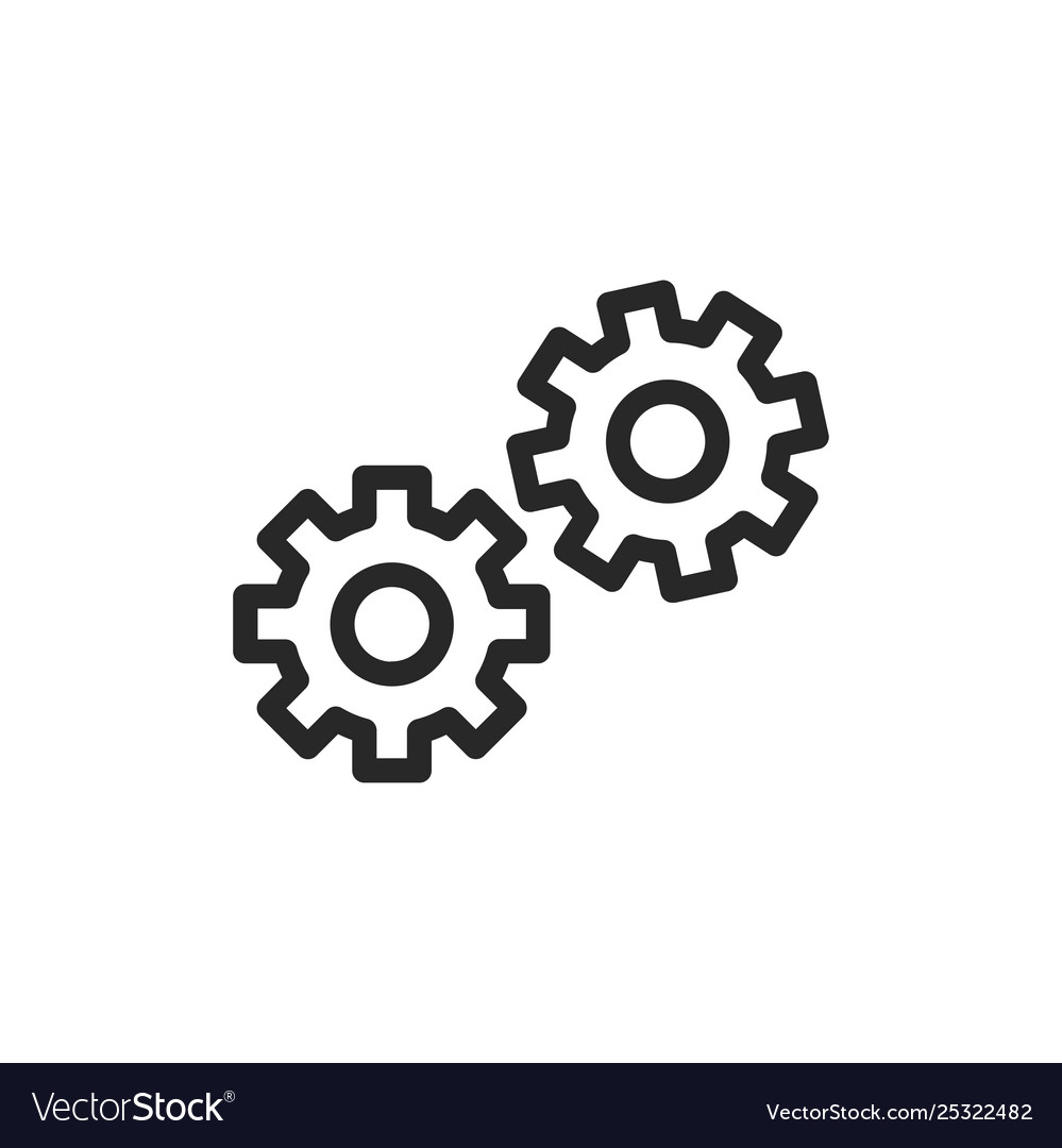 Gears icon Royalty Free Vector Image - VectorStock