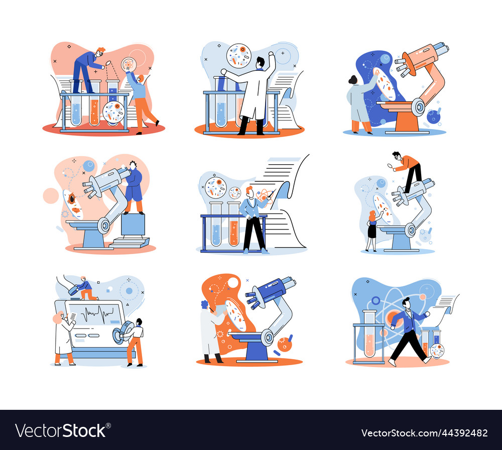 Medical research laboratory diagnostic services Vector Image