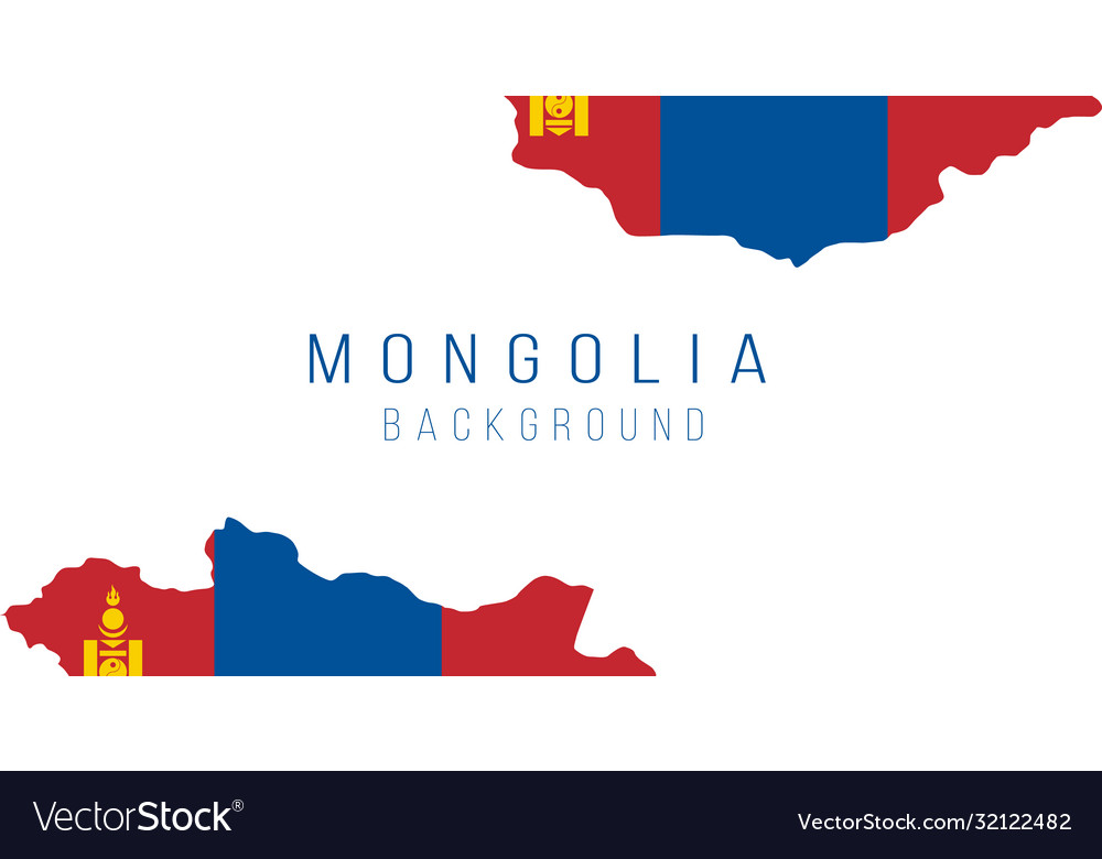 Mongolia Flag Map Background Royalty Free Vector Image   Mongolia Flag Map Background Vector 32122482 