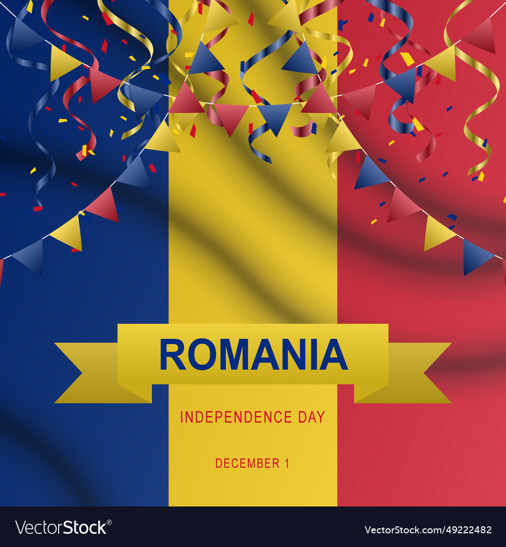 Romania independence day background Royalty Free Vector
