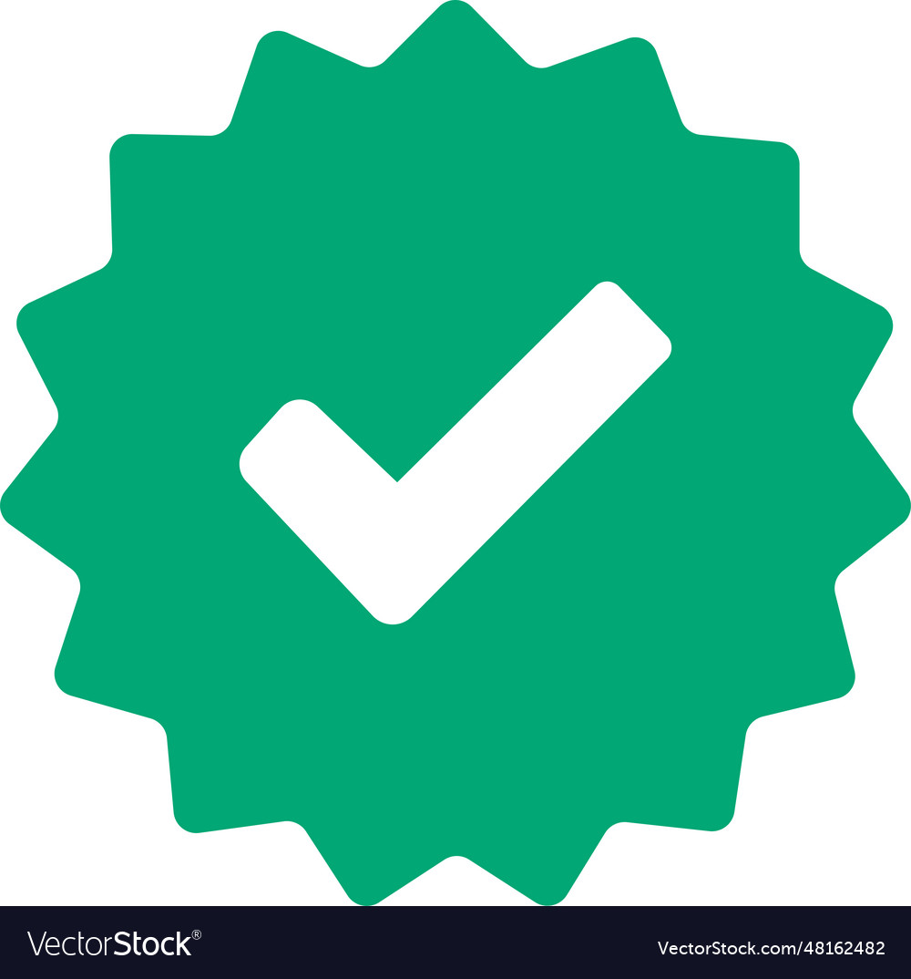 Tik mark symbol check mark icon template Vector Image