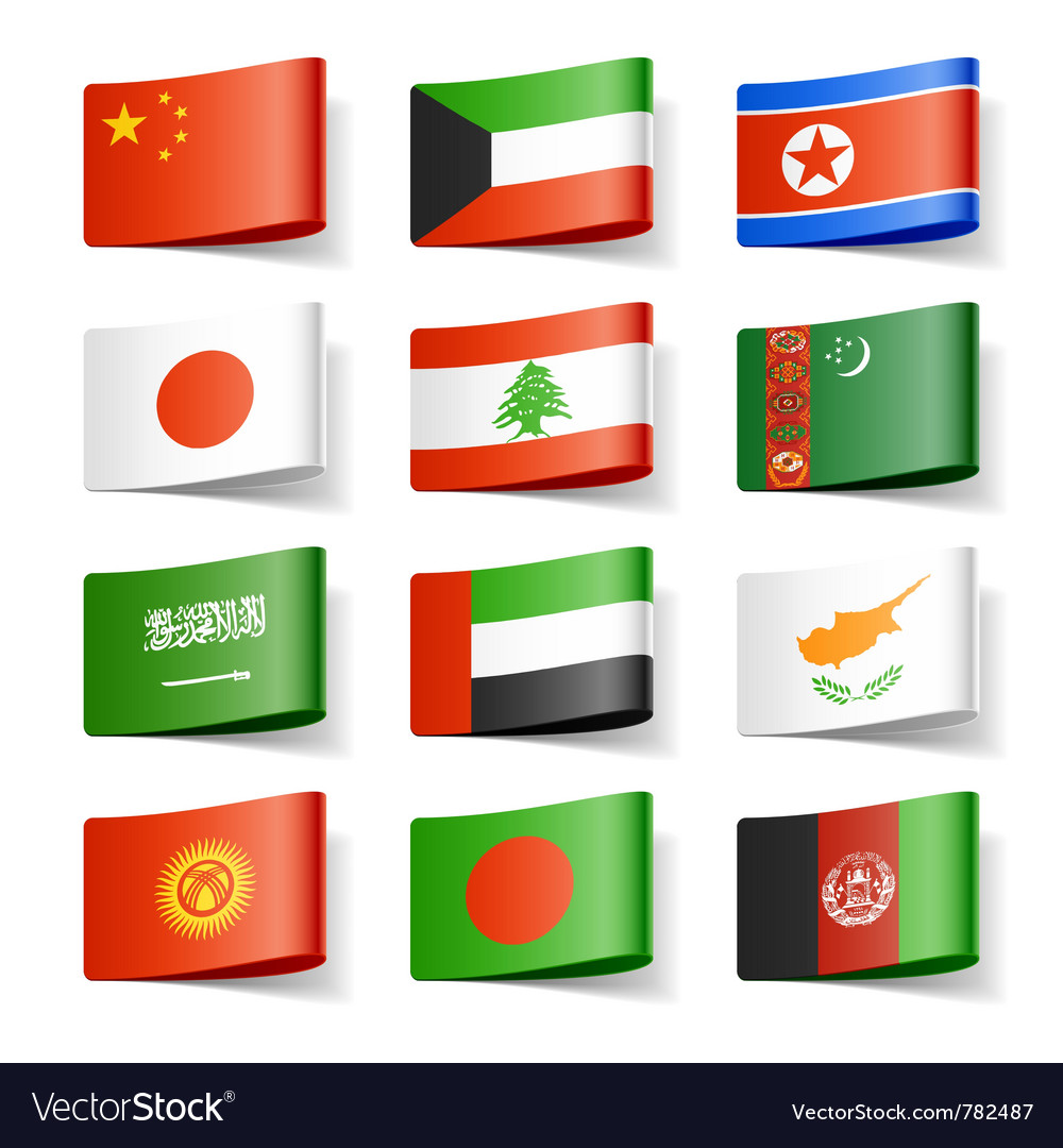 Asia flags