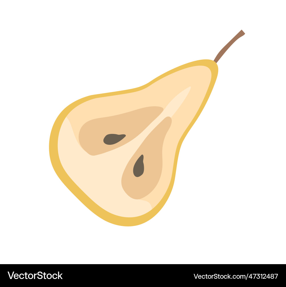 Breakfast pear slice concept Royalty Free Vector Image