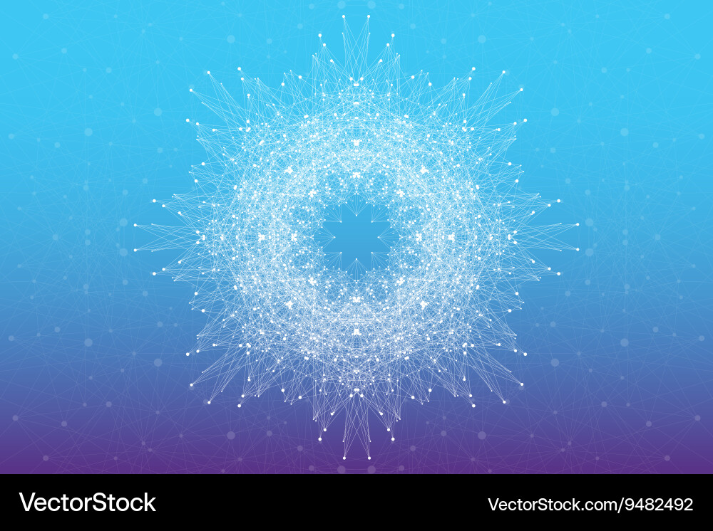 Geometric abstract background molecule Royalty Free Vector