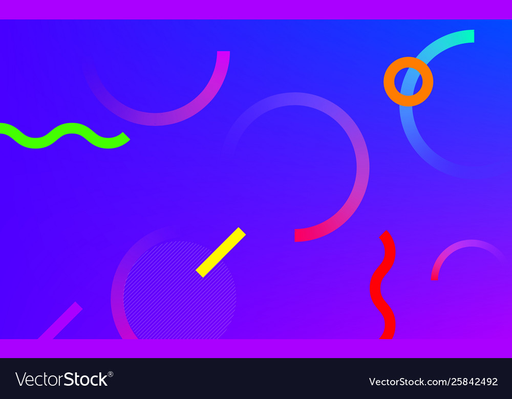 Neon circle gradient pattern background vector image Neon circle gradient pattern background
