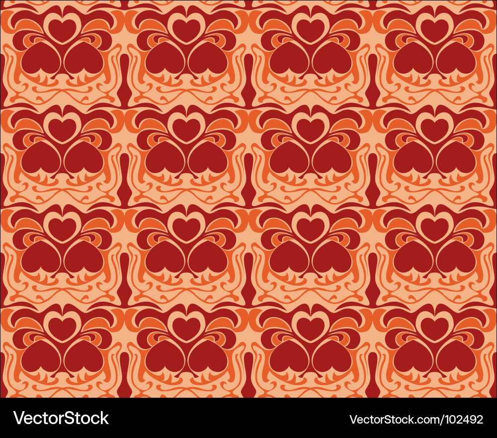Seamless heart pattern background Royalty Free Vector Image