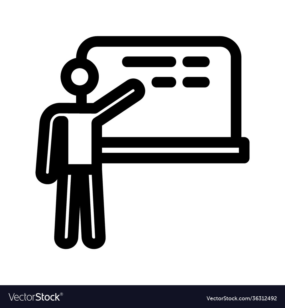 Teacher icon or logo isolated sign symbol Vector Image