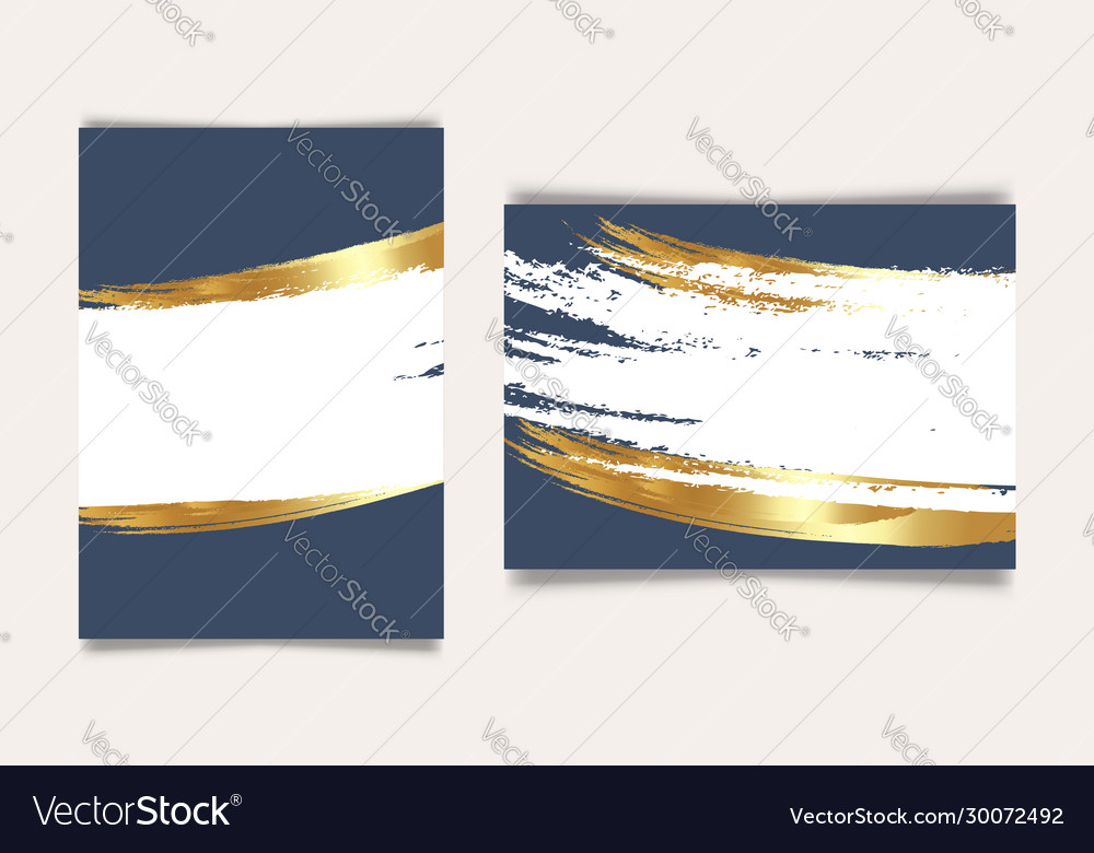 Wedding invitation navy cards luxury gold template