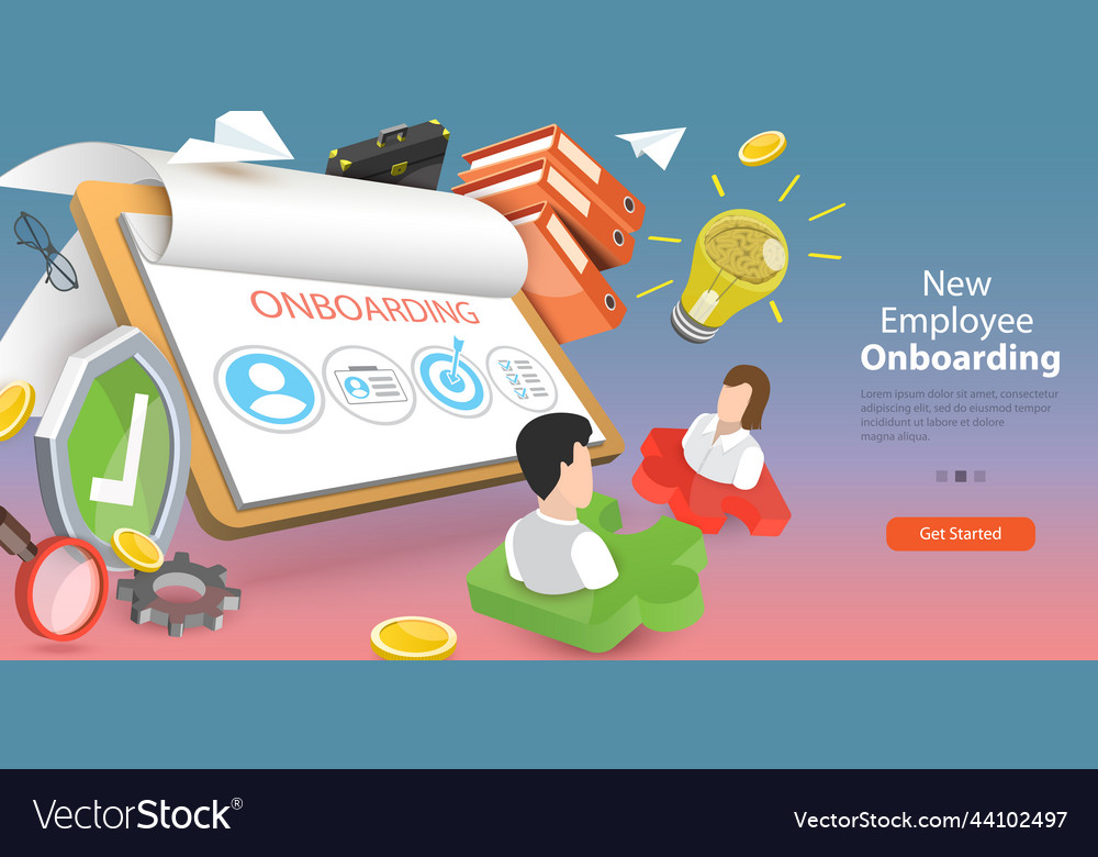 3d conceptual of employee Royalty Free Vector Image