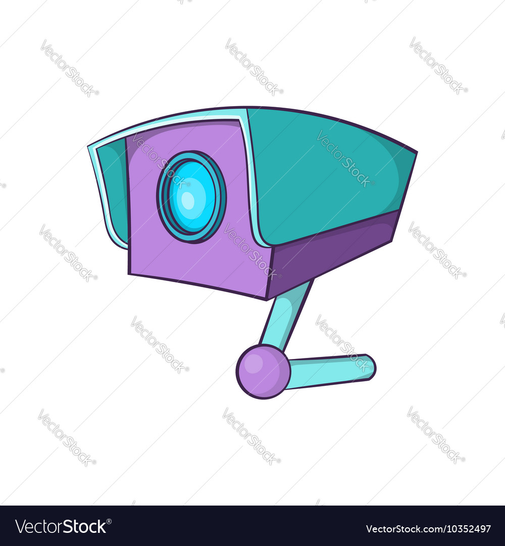 CCTV camera icon cartoon style Royalty Free Vector Image