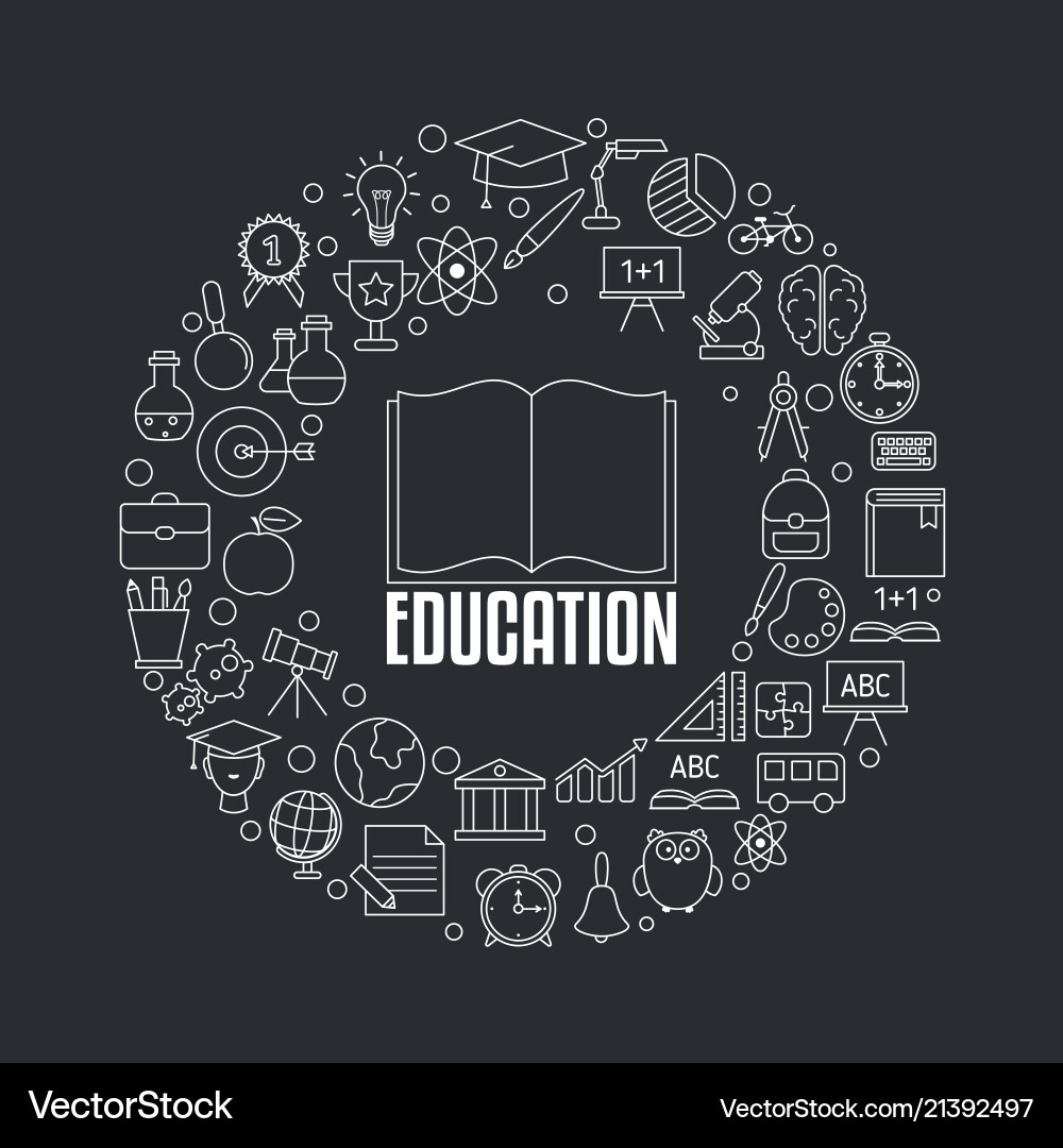 Education design concept Royalty Free Vector Image