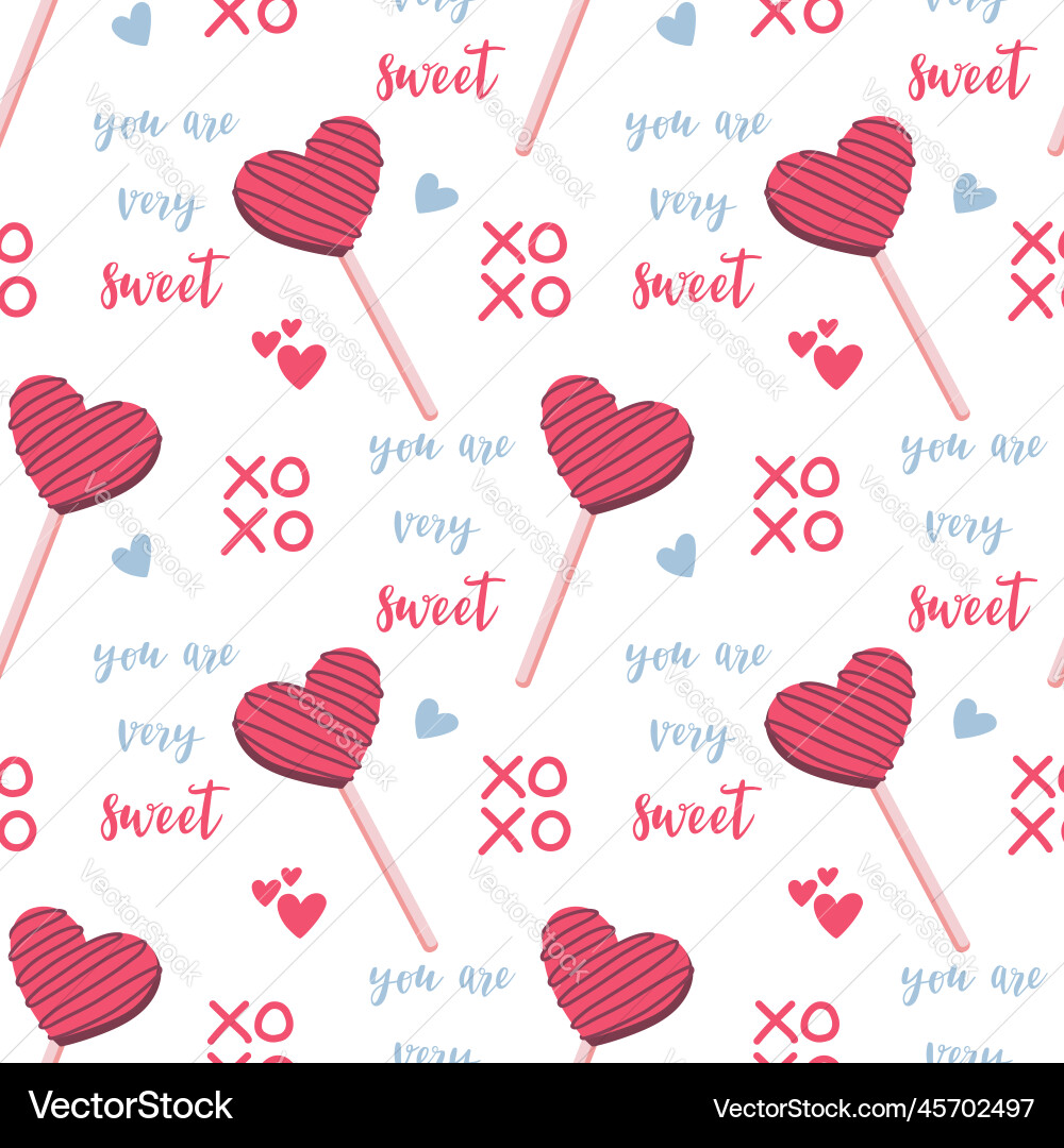 Valentines day seamless pattern Royalty Free Vector Image