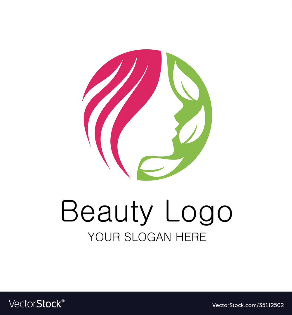 Beauty girl logotype an elegant logo for Vector Image