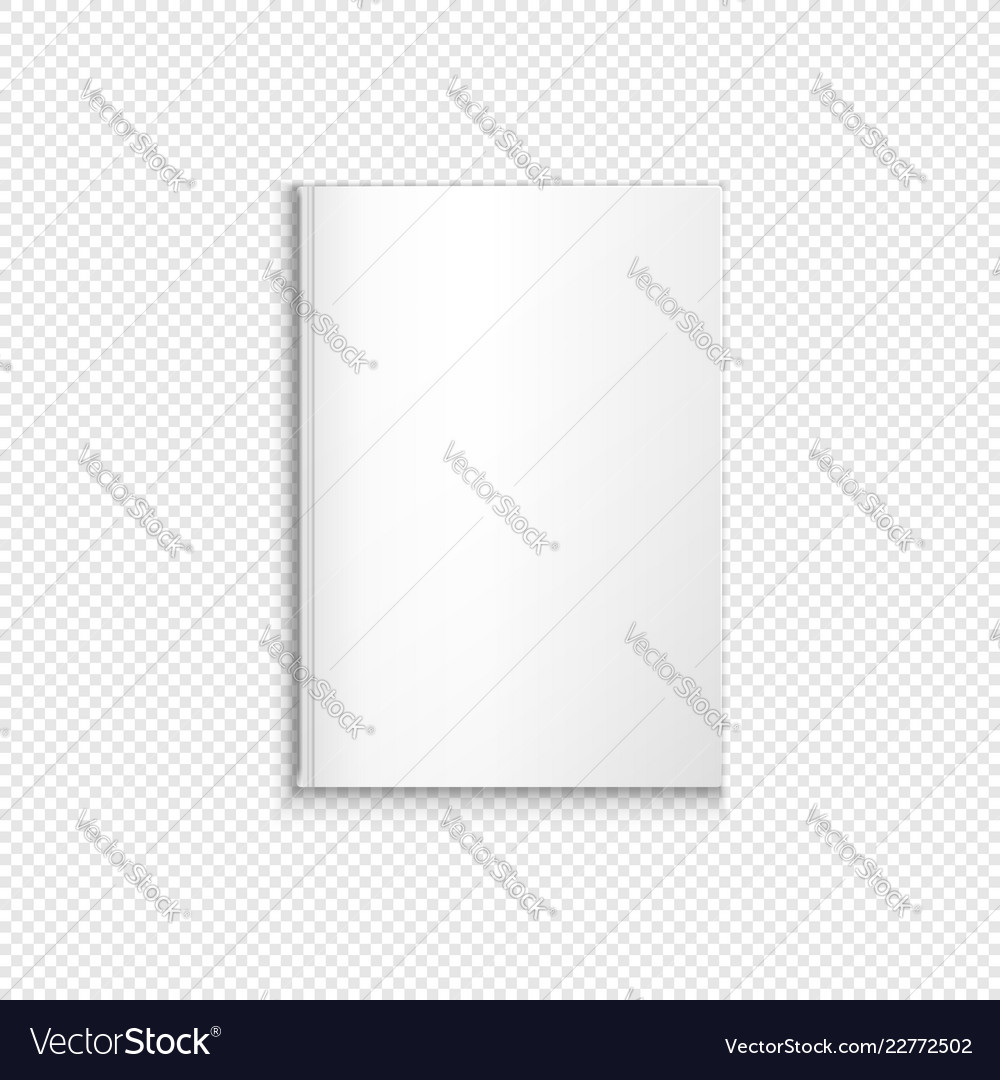 Blank book template mockup Royalty Free Vector Image