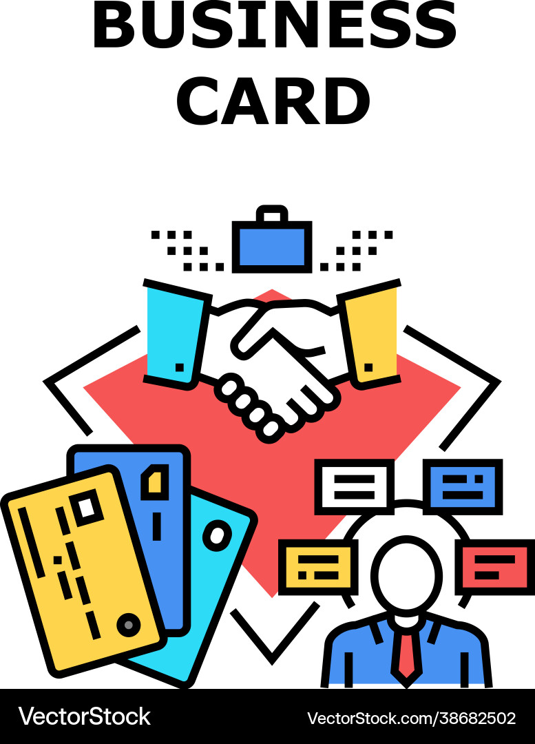 Business card concept color Royalty Free Vector Image