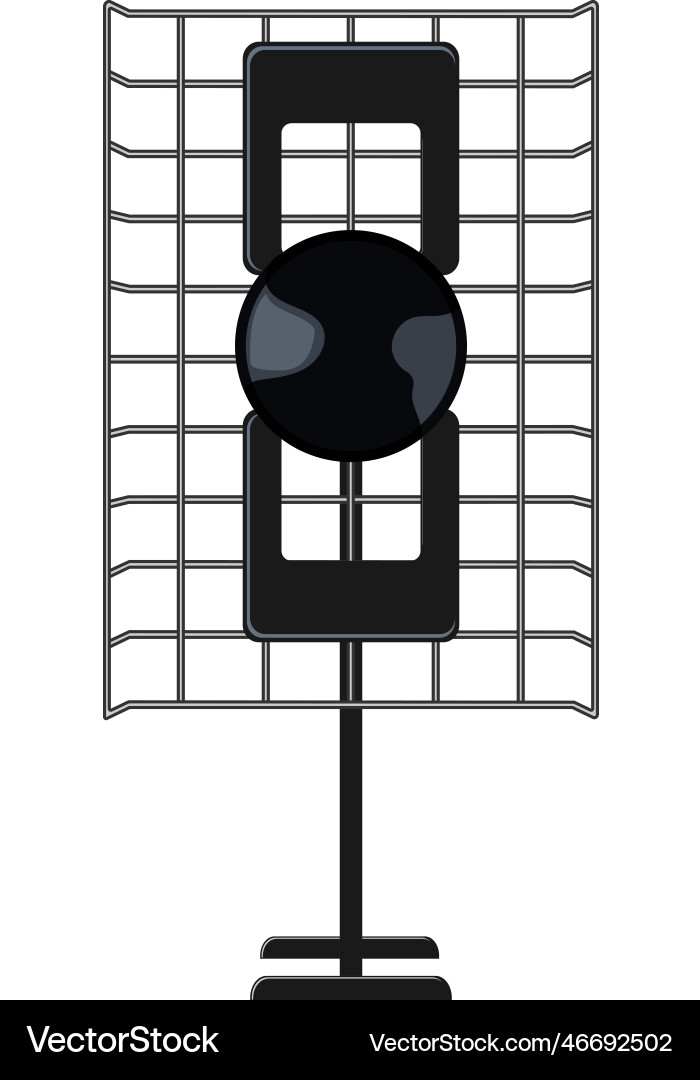 Channel tv antenna cartoon Royalty Free Vector Image