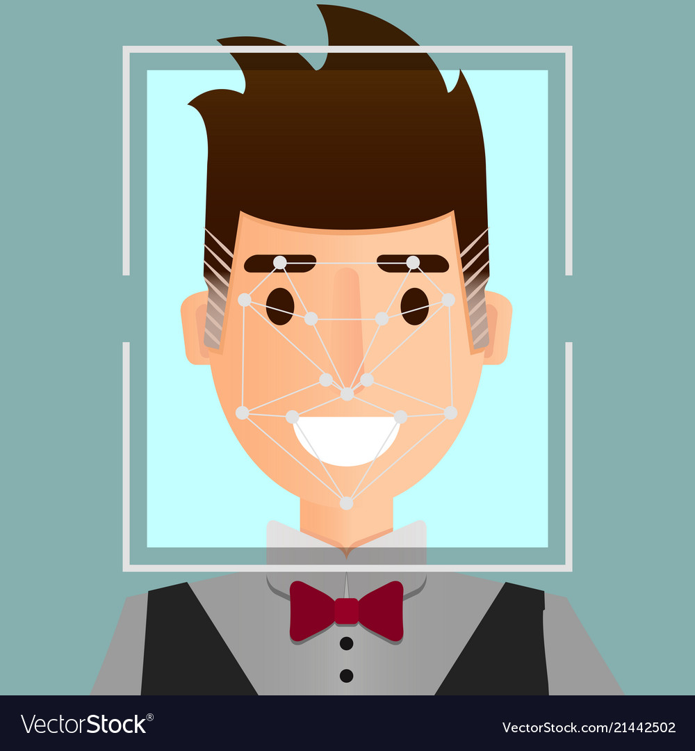 Face recognition system biometric Royalty Free Vector Image Face recognition system biometric Royalty Free Vector Image