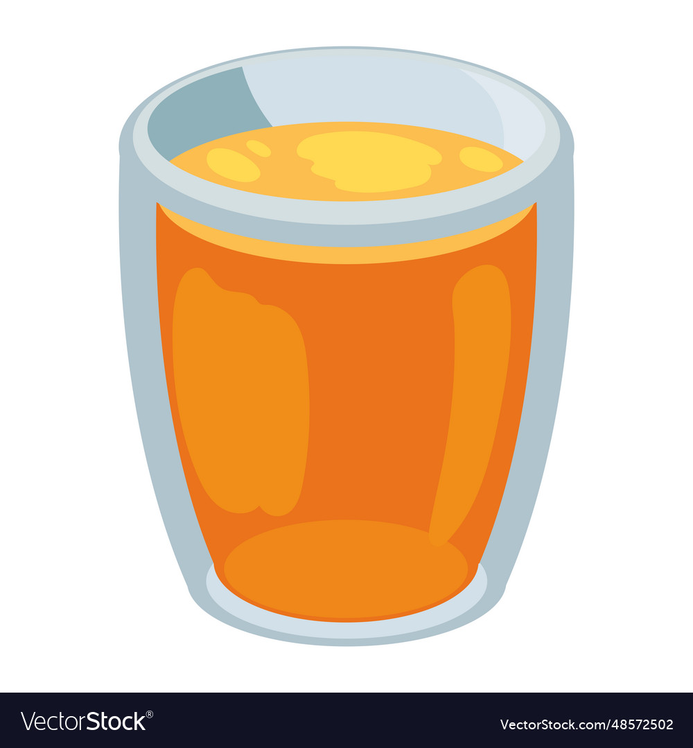 Orange juice cup Royalty Free Vector Image - VectorStock