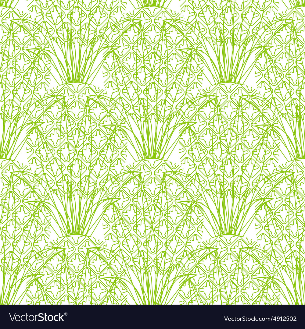 Seamless repeating pineapple pattern on Royalty Free Vector