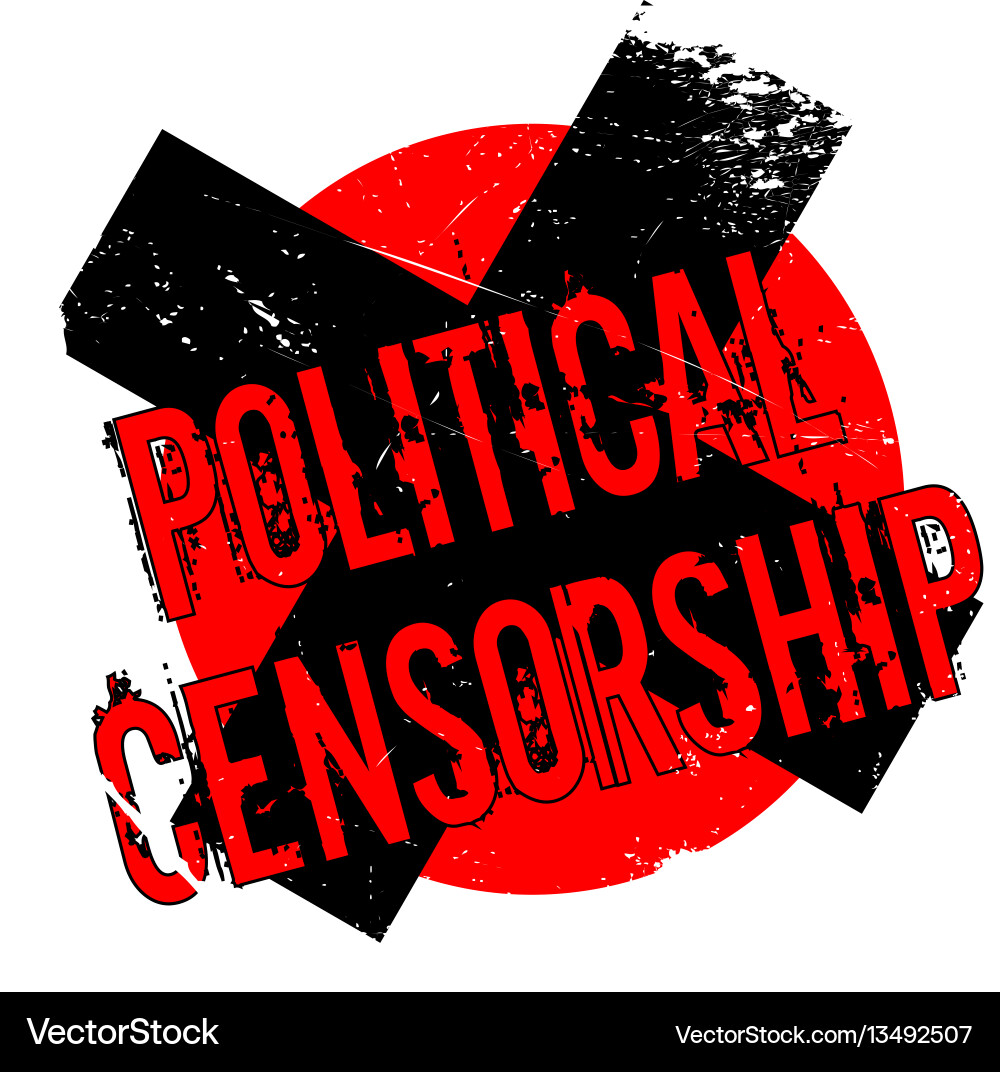 Political censorship rubber stamp Royalty Free Vector Image