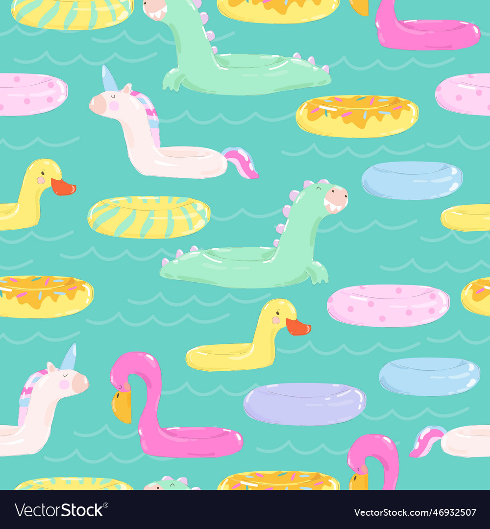 Seamless pattern with different rubber rings