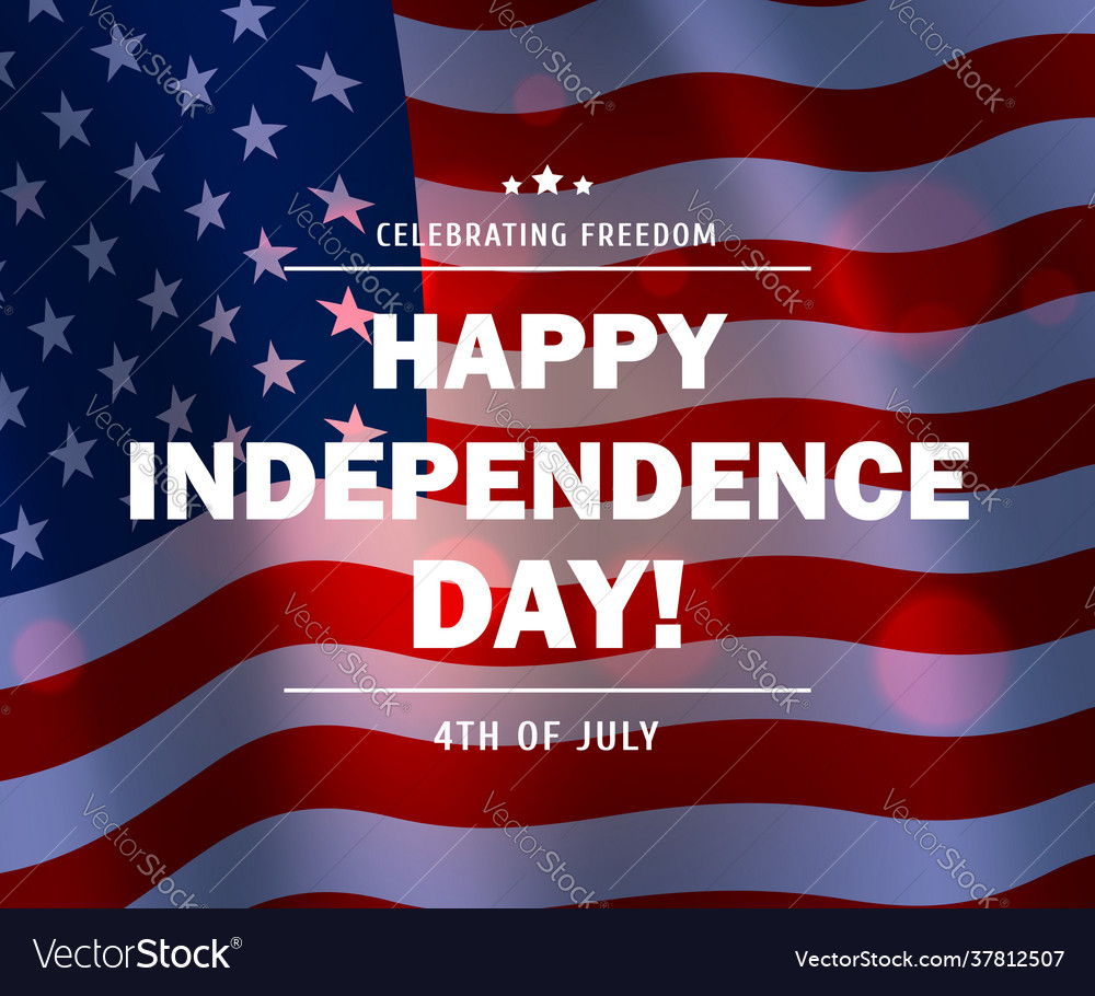 Usa flag background american independence day vector image Usa flag background american independence day