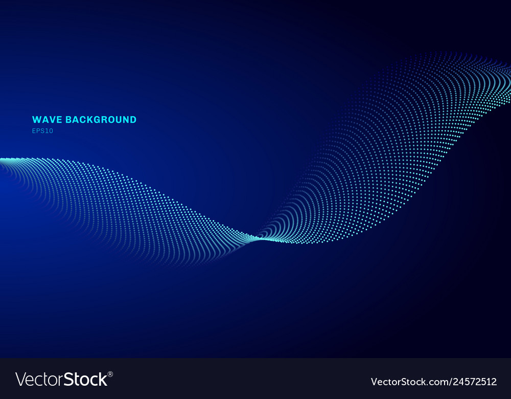 Abstract network design with particle light blue Vector Image