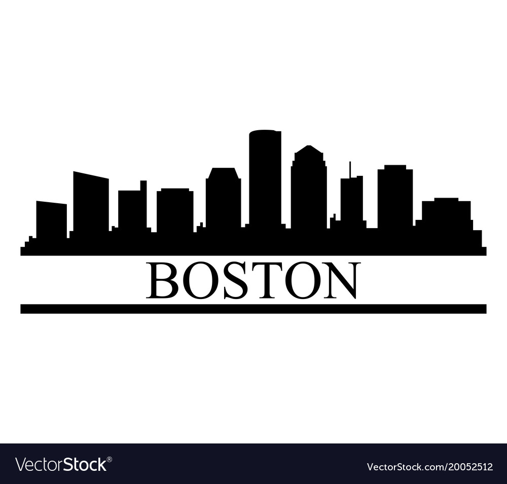 Boston Skyline Royalty Free Vector Image Vectorstock