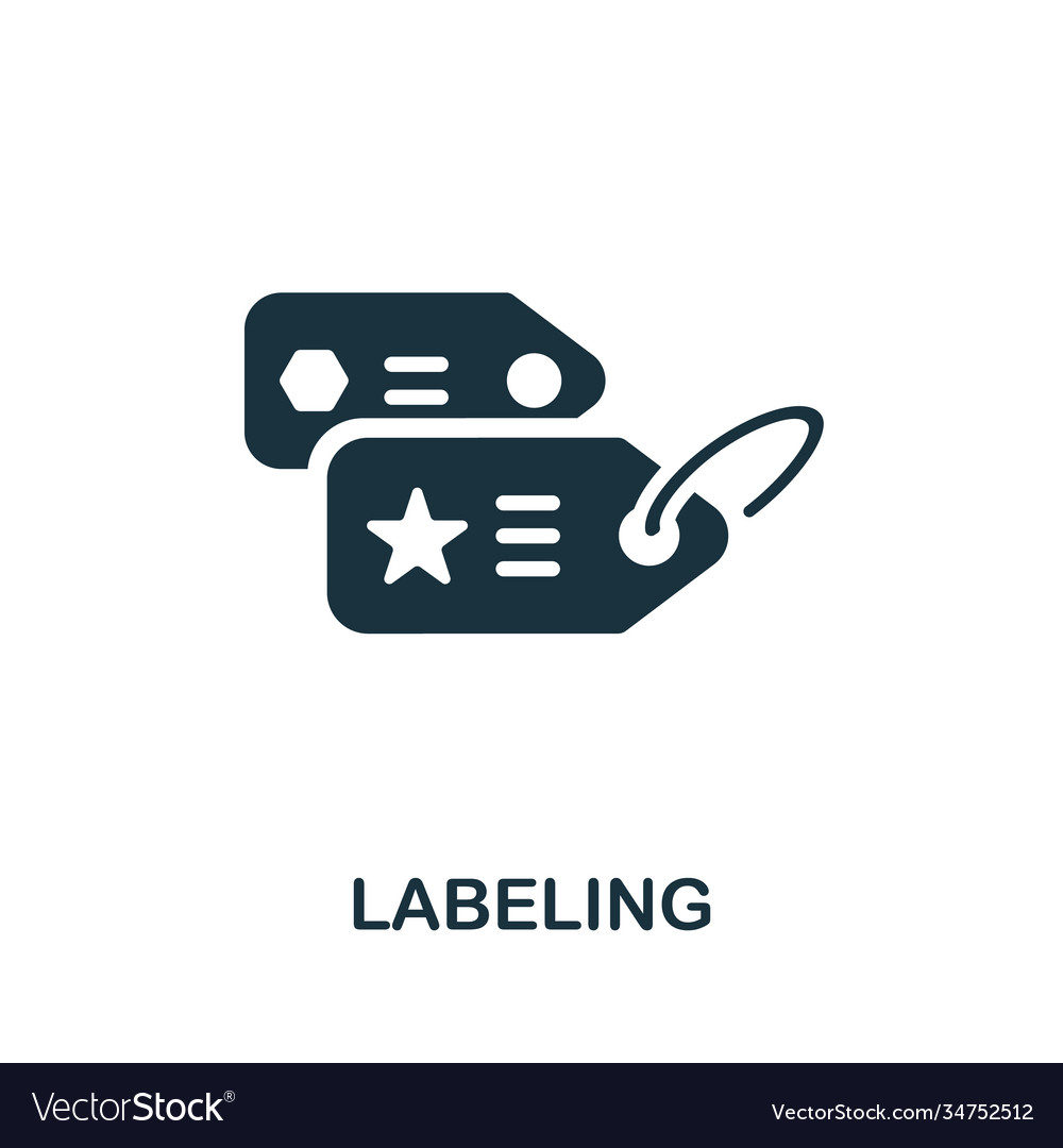 Labeling icon simple for web Royalty Free Vector Image