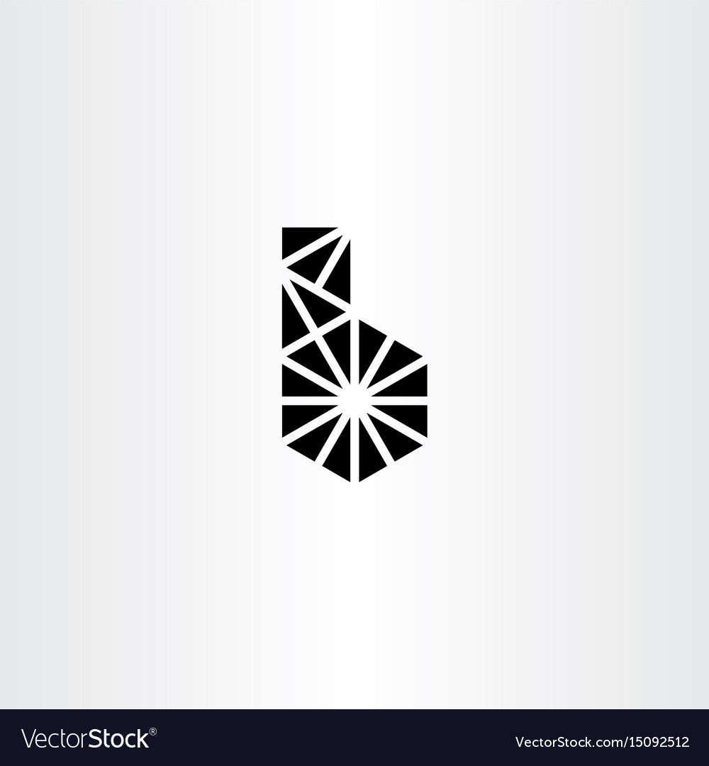 Letter b black icon symbol triangles