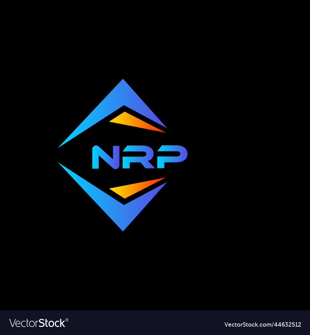 Nrp abstract technology logo design on black Vector Image